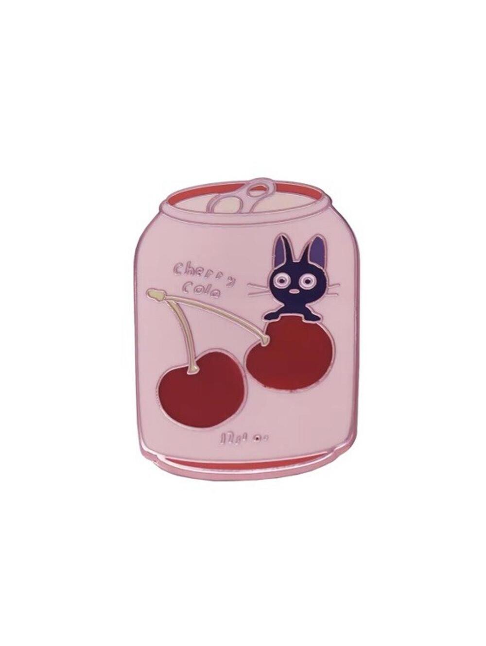 Enamel Pin - Kawaii Jiji Cat Pink Cherry Cola Gigi Delivery Cute Kitty Soda NWT